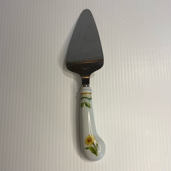 Vintage Georges Briard Mid-Century Victorian Garden Pedestal Cake Stand w/server - Picture 8 of 12